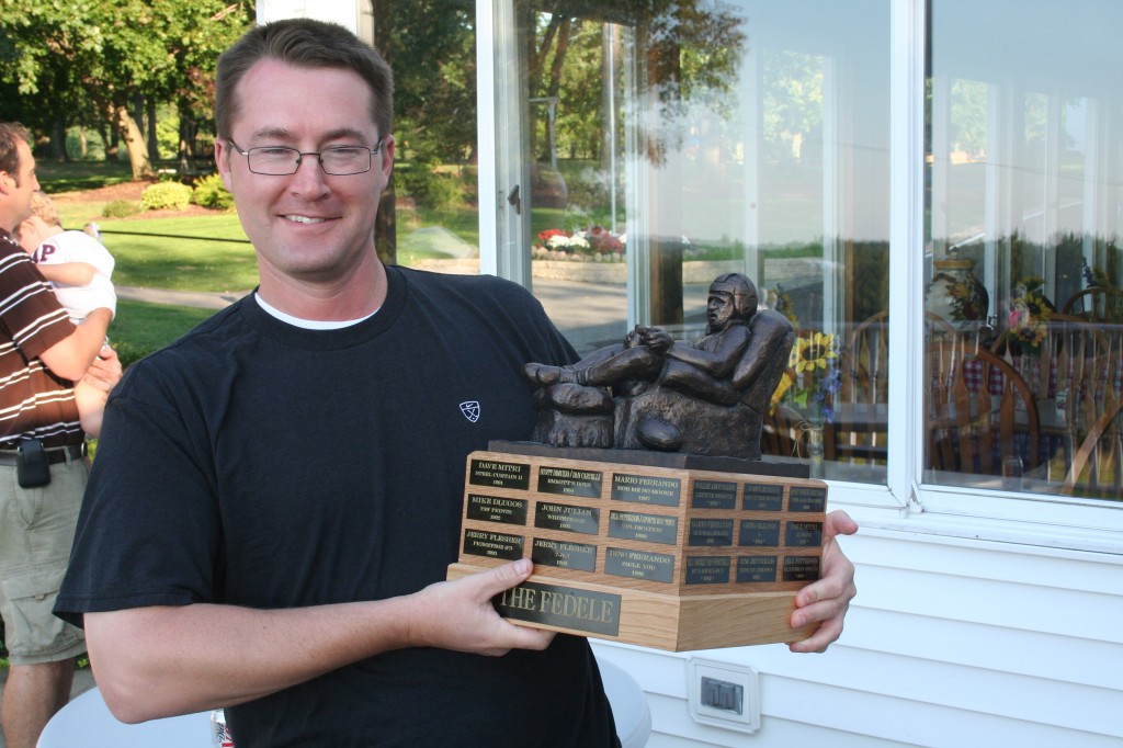 Will you be holding your league's trophy at the end?